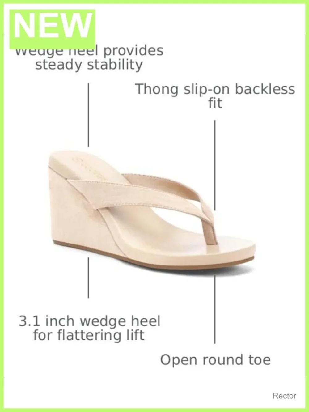 Womens Wedge Heel Sandals Platform Flip Flops Slides Slip On Summer Beach Shoes
